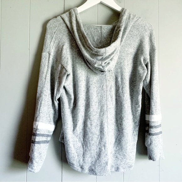 Market & Spruce Kallon Gray Brushed Knit Hoodie Size XS Petite - Picture 4 of 8